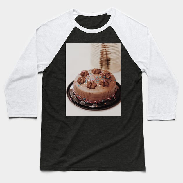 Chocolate Birthday Cake Baseball T-Shirt by NewburyBoutique